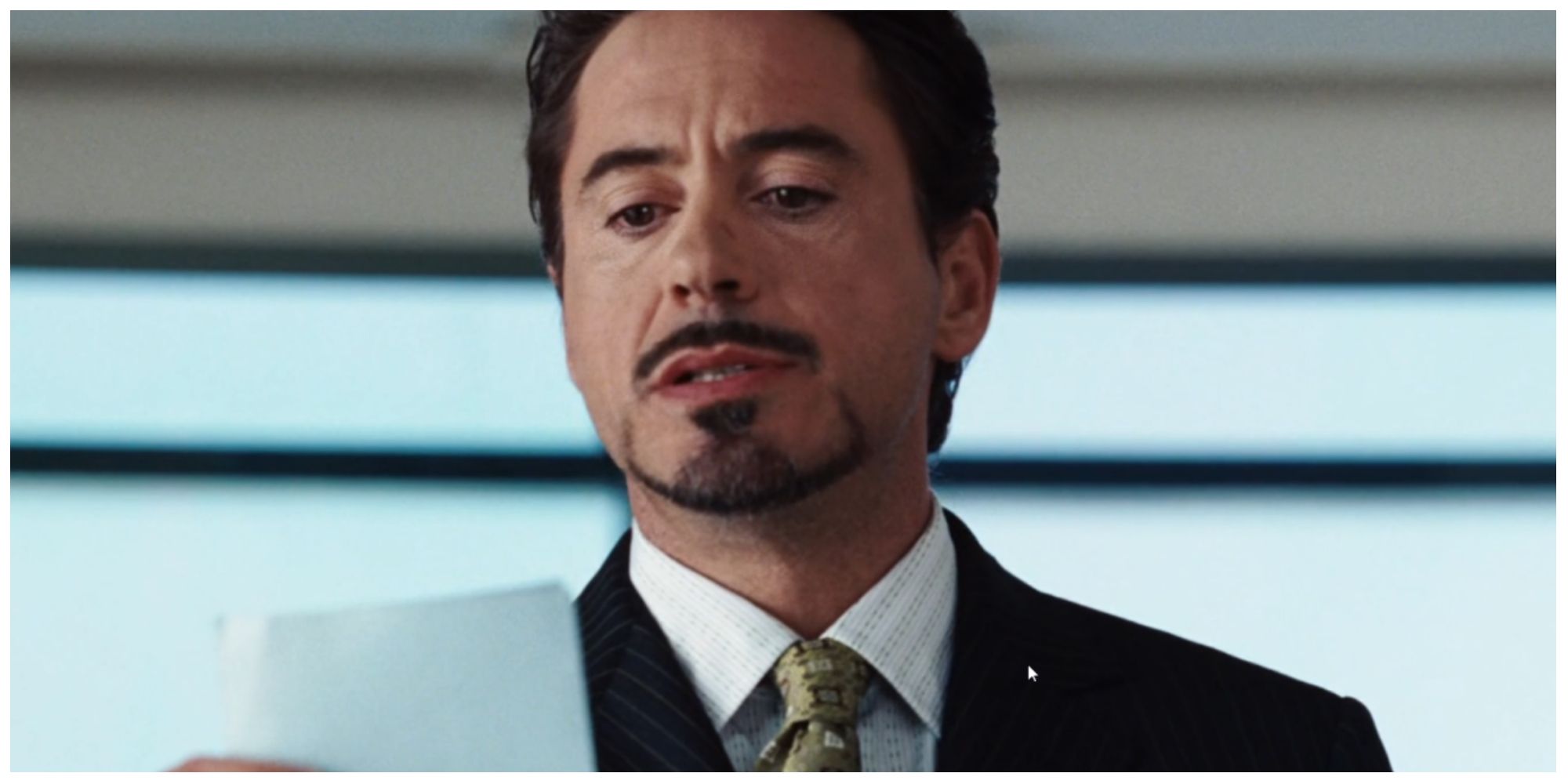 Robert Downey Jr. nella parte di Tony Stark, Iron Man.
