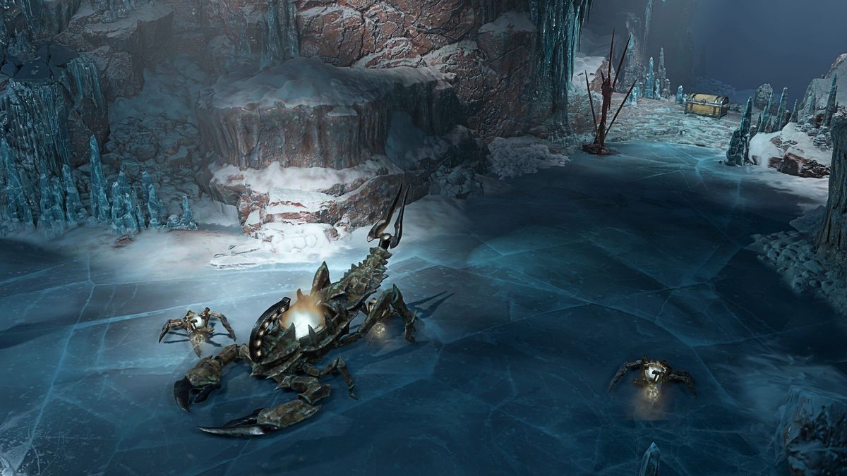 Один из Сенешалов Сезона 3 Diablo 4 движется по ледяным равнинам
