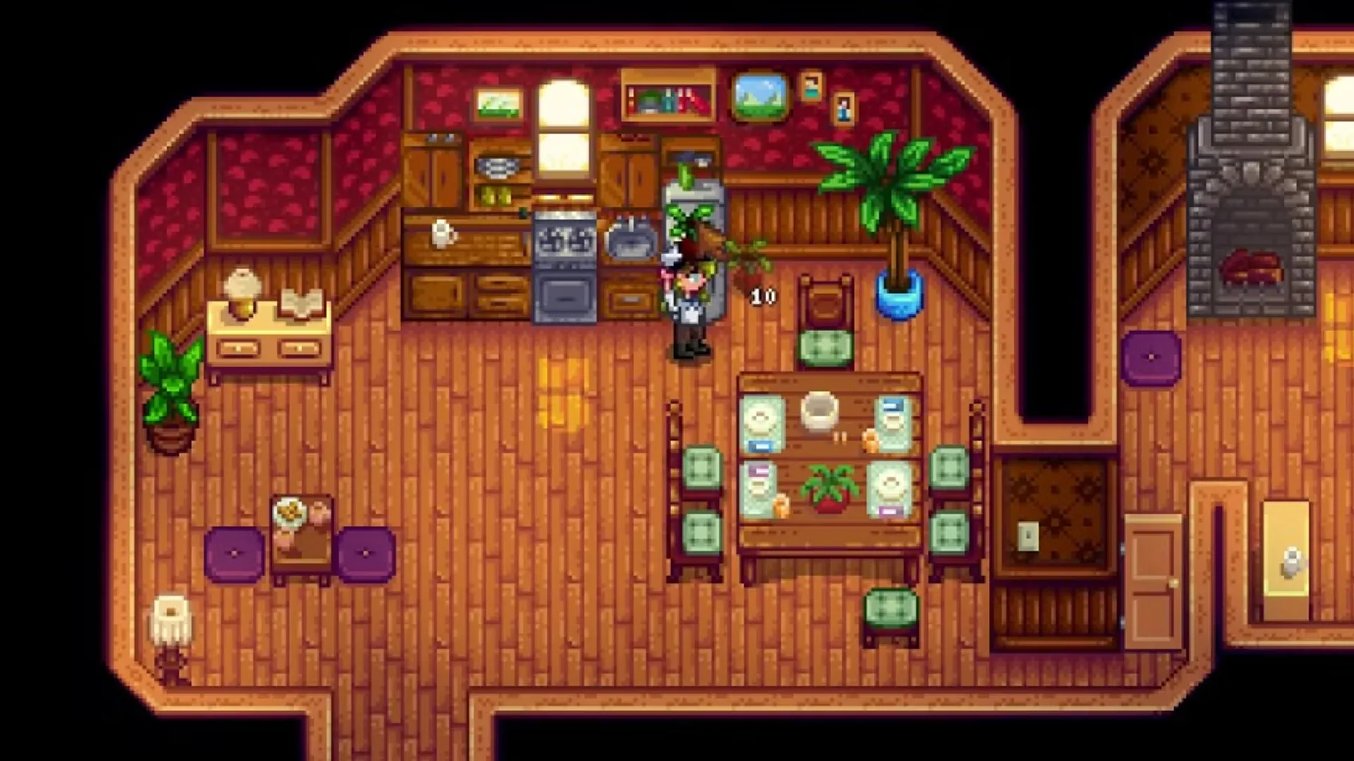 giocatore di Stardew Valley che mette le barbabietole nel frigorifero del sindaco