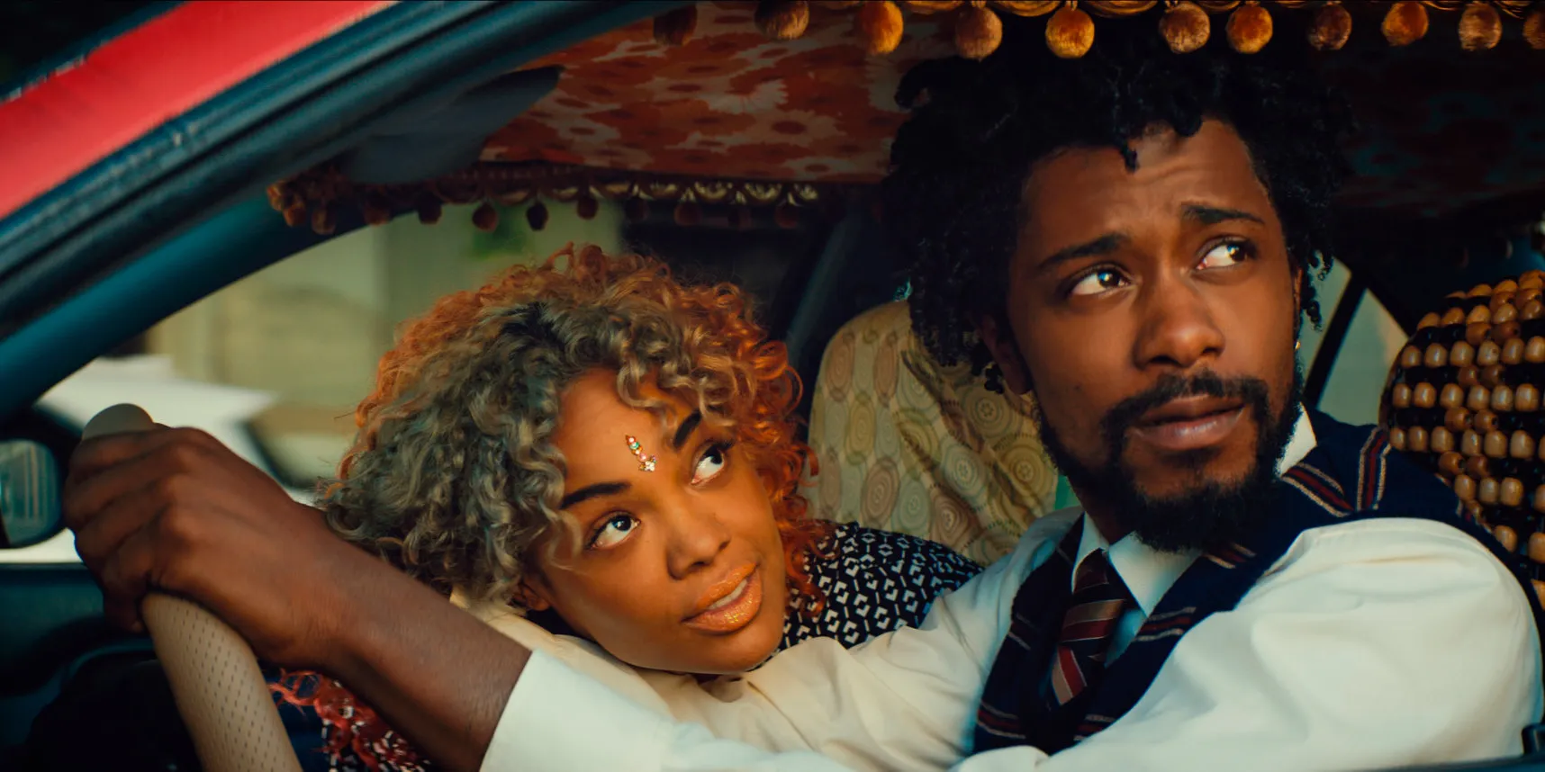 LaKeith Stanfield and Tessa Thompson in Sorry to Bother You (2018)