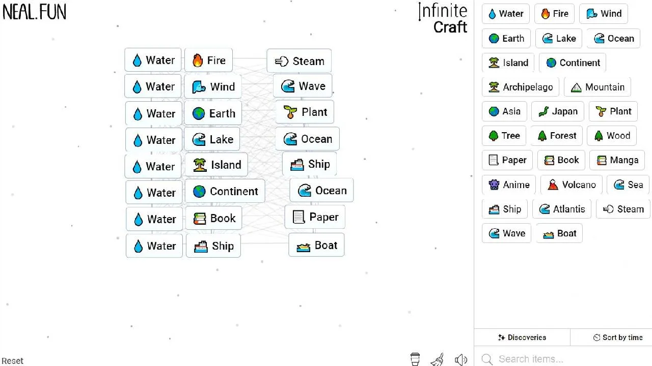 Infinite Craft - Combining Water
