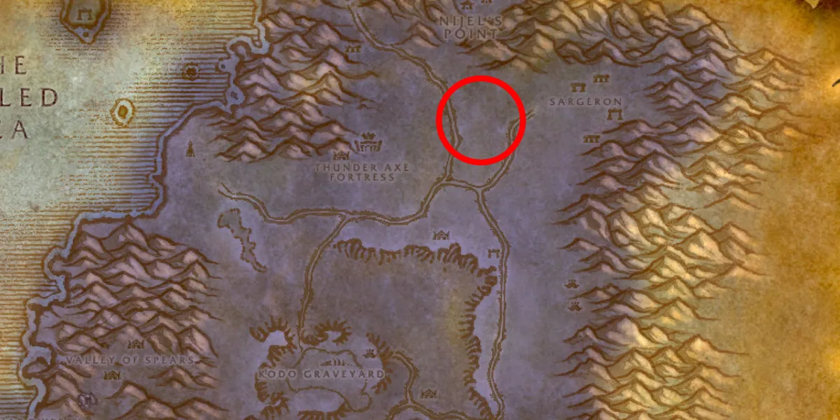 Desolace Dark Rider Location