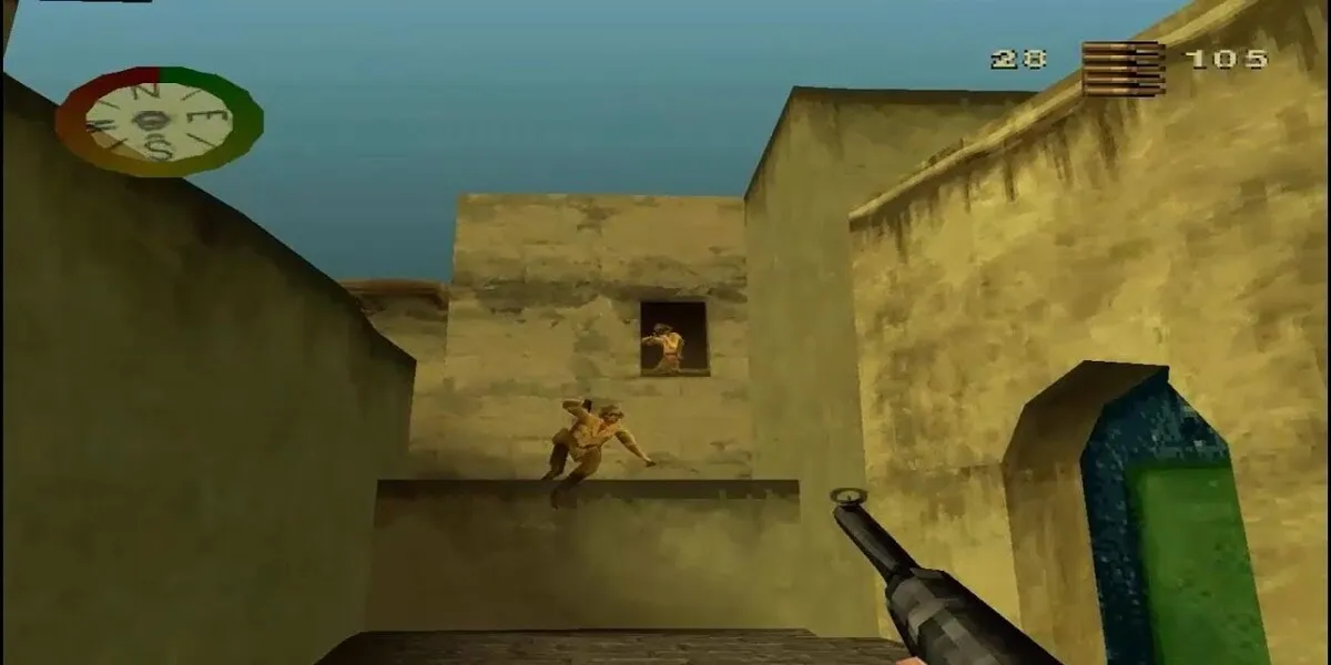 《荣誉勋章：地下》在PS1上的游戏画面