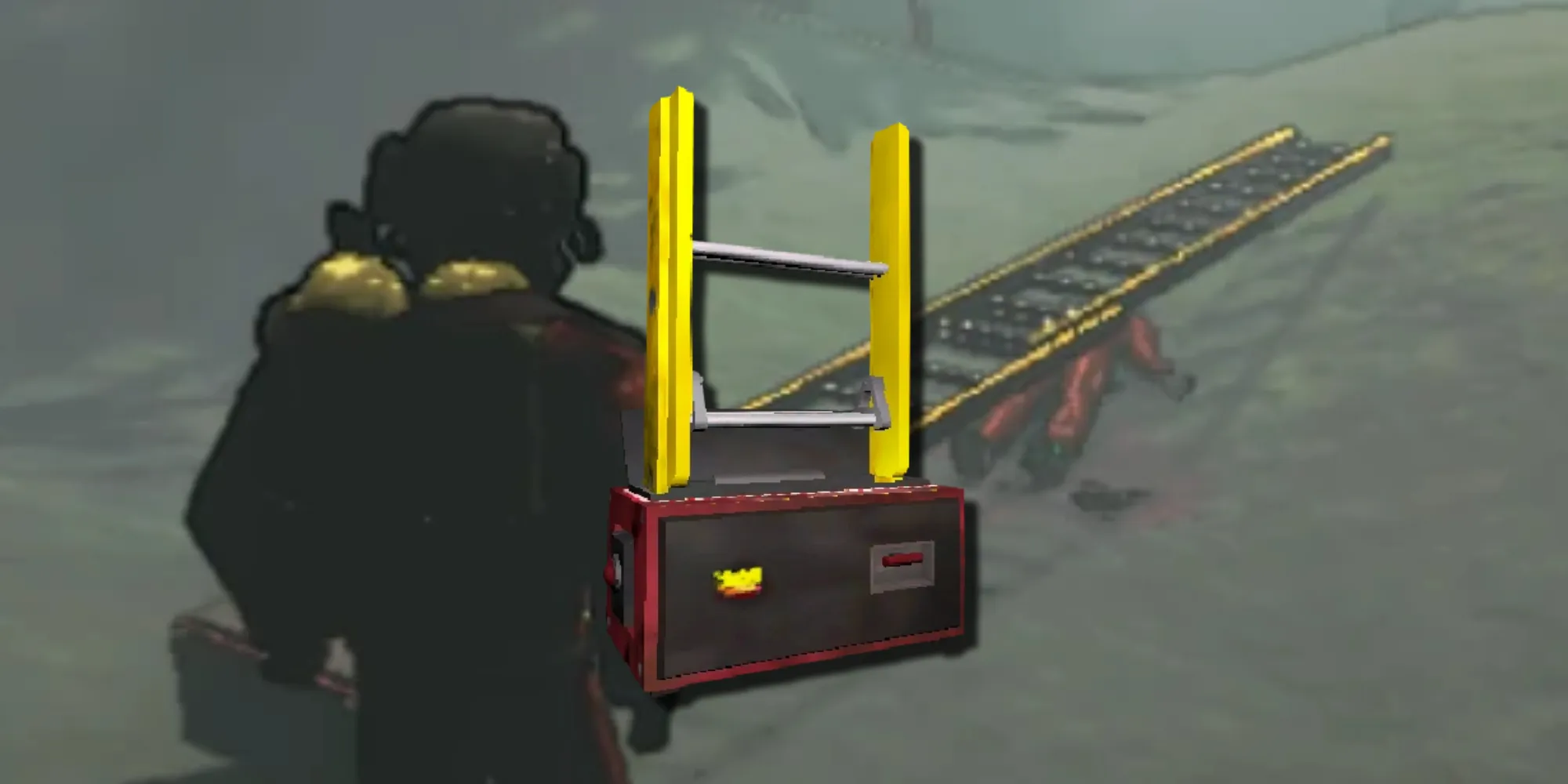 一名玩家使用伸缩梯将船员用作武器击杀他们