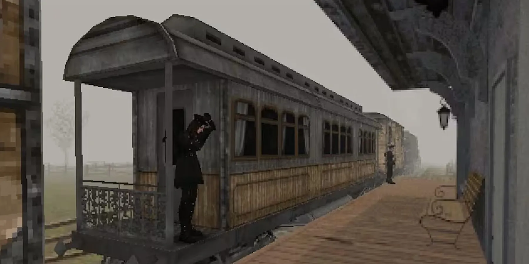 アリサの開発カット、アリサが電車から降りる