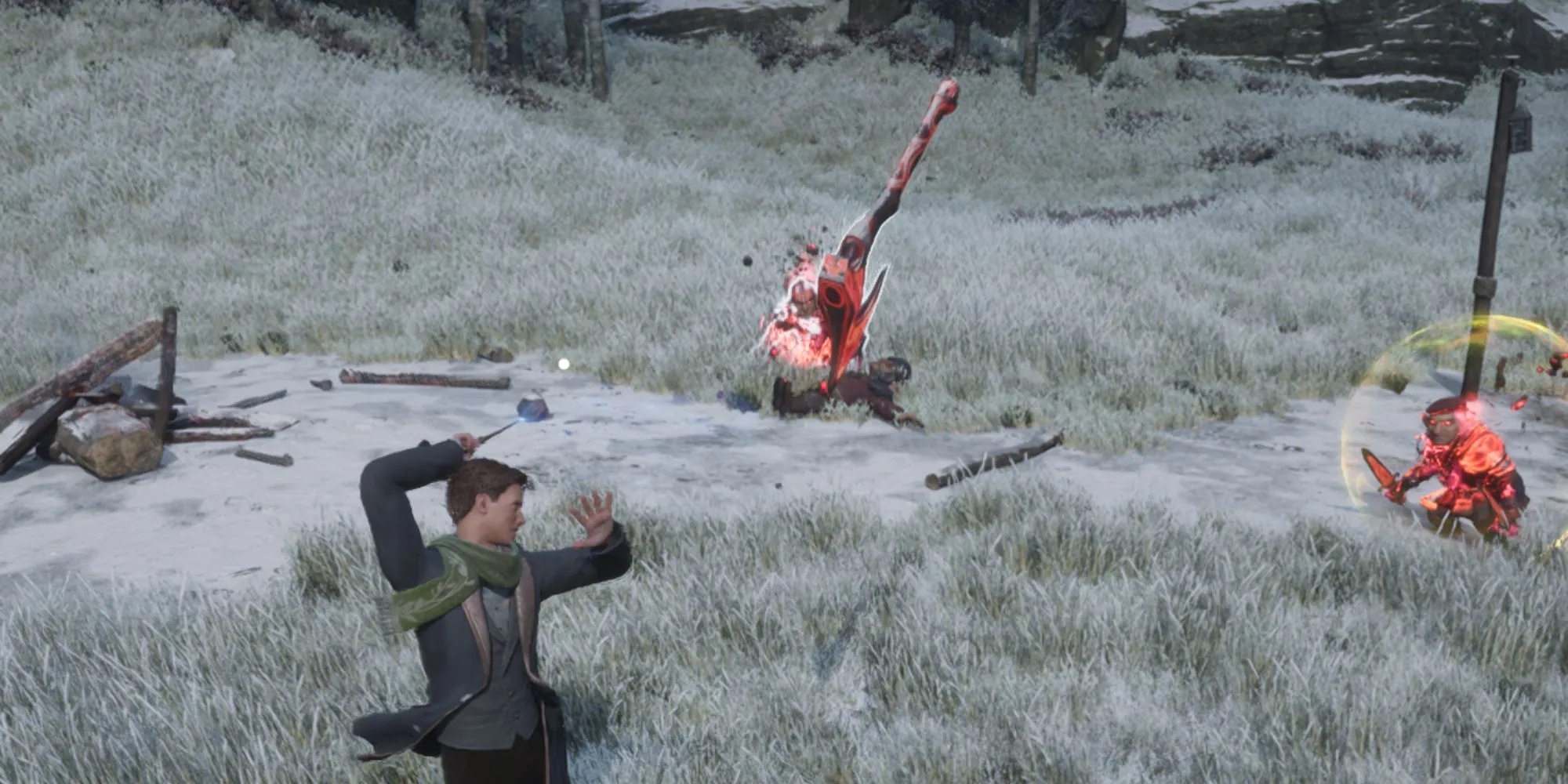 Hogwarts Legacy Expelliarmus disarming an enemy