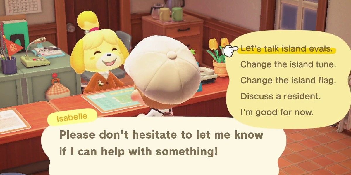 Parler à Isabelle à propos de l'évaluation de l'île dans Animal Crossing comment obtenir une île trois étoiles