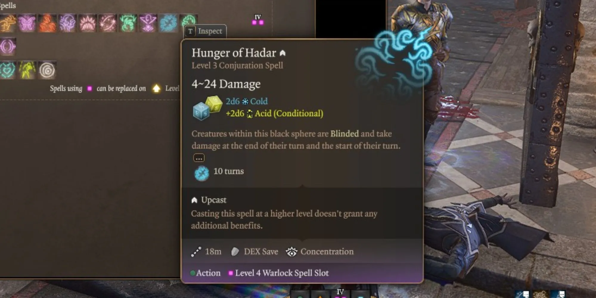 El hechizo de The Hunger Of Hadar en Baldur's Gate 3