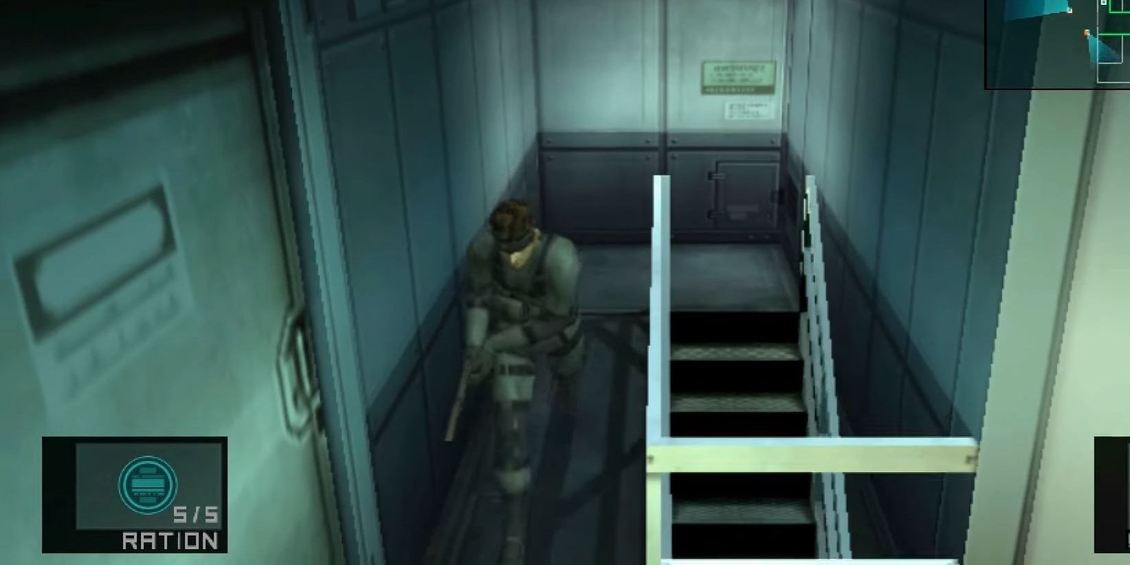 Snake Moving Through Ship in Metal Gear Solid 2