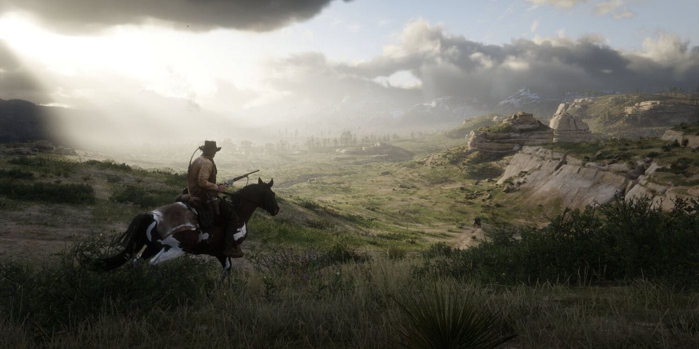 Montando a caballo en el mundo abierto de Red Dead Redemption