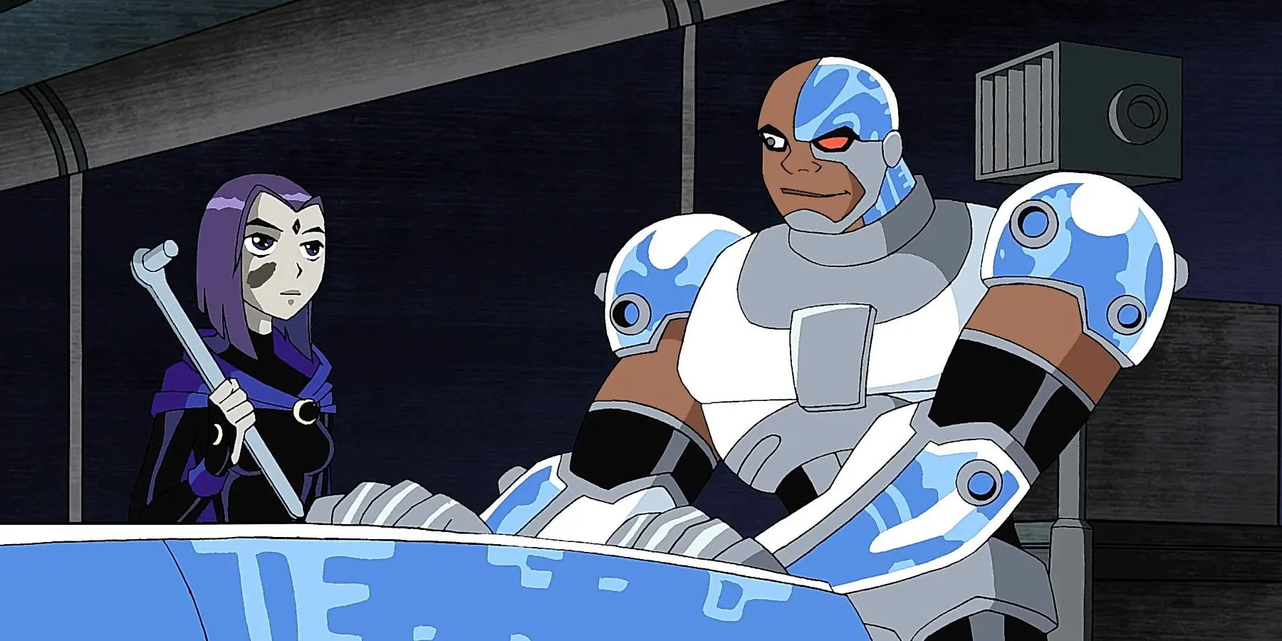 Teen Titans Cyborg and Robin