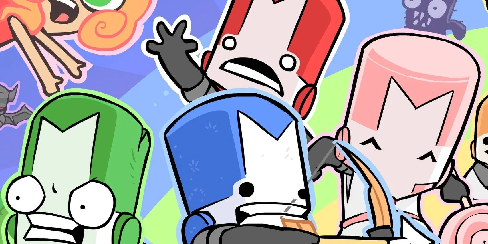 Castle Crashers characters being overrunned