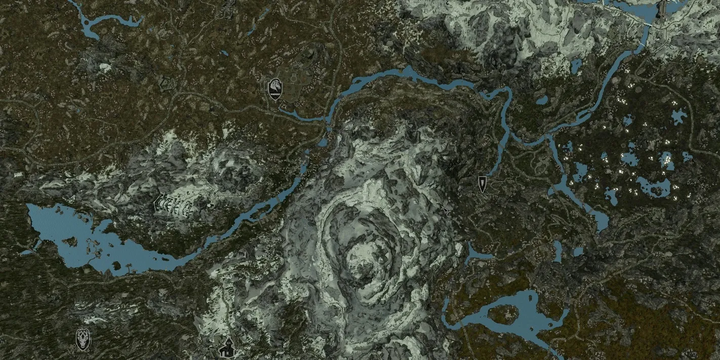 Mod Una mappa chiara di Skyrim e altri mondi