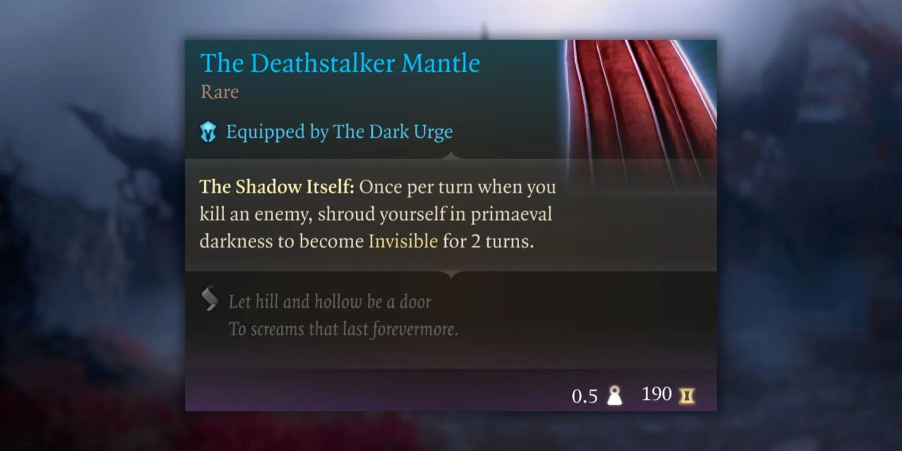 Deathstalker Mantle in BG3