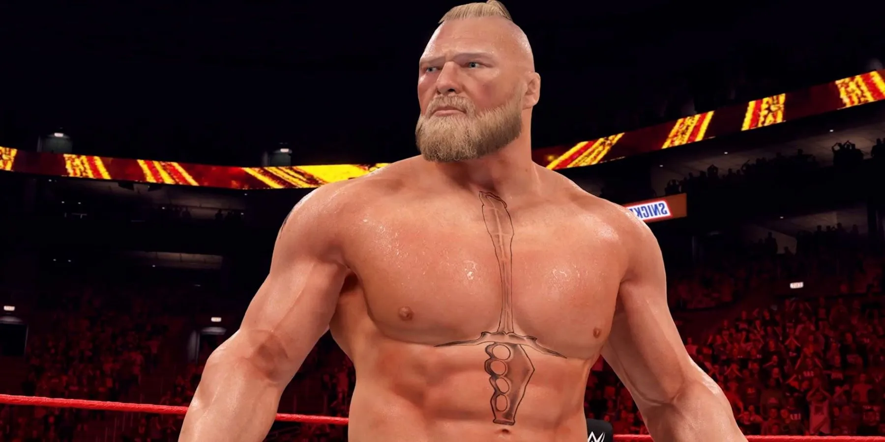 Brock Lesnar primo piano in WWE 2K22