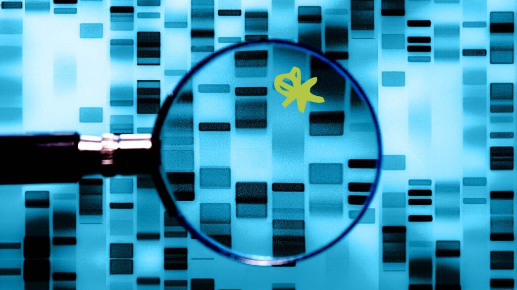 loupe sur séquence d'ADN