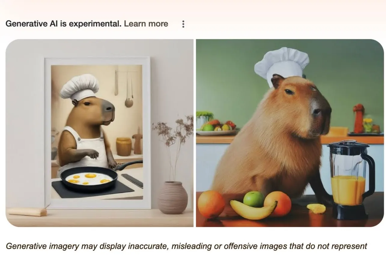Capybara in a chef’s hat prompt