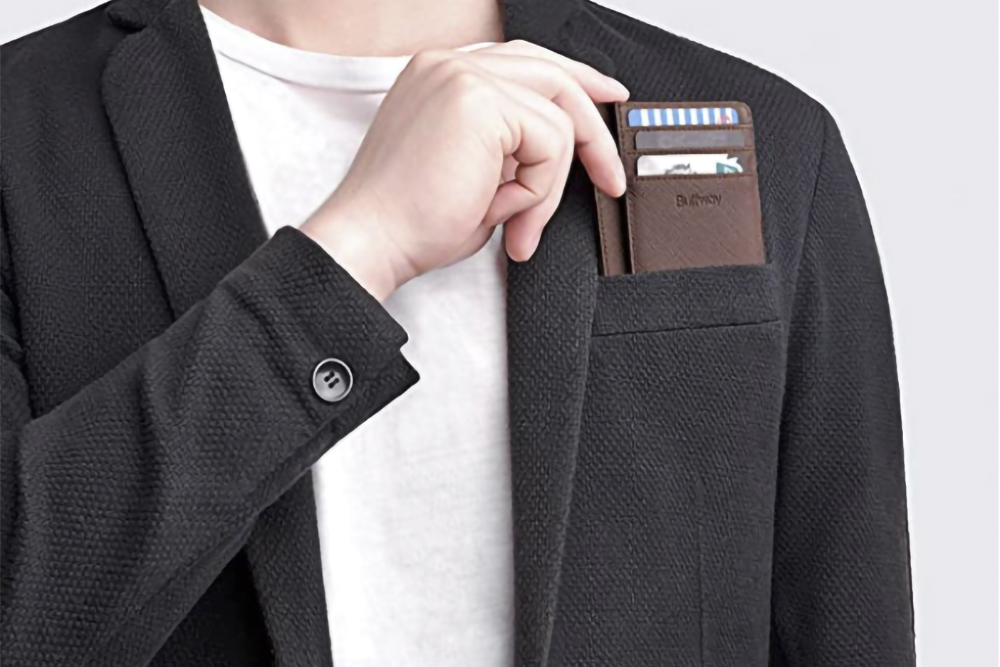 Buffway Slim Minimalist RFID Blocking Leather Wallet