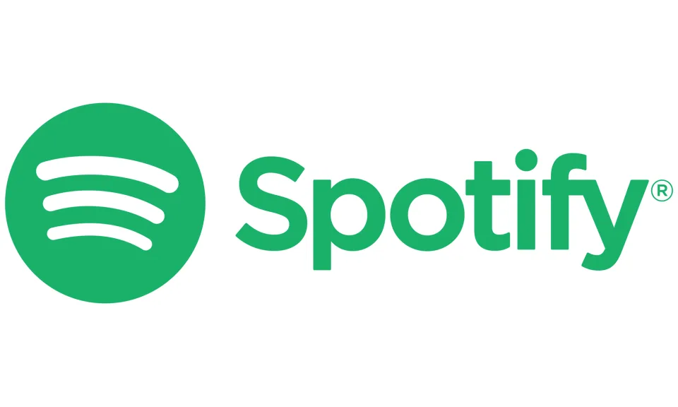 Logo verde di Spotify su sfondo bianco