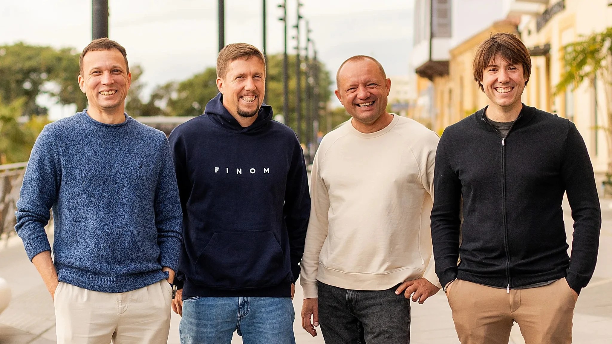 Fondatori di Finom: Andrey Petrov, Yakov Novikov, Oleg Laguta, Kos Stiskin.