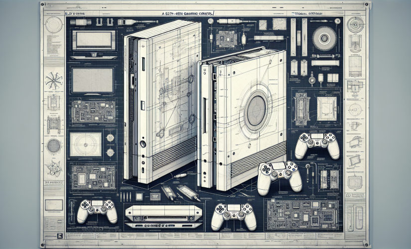 Schizzo di design generato dall'IA del concetto artistico del PlayStation 6