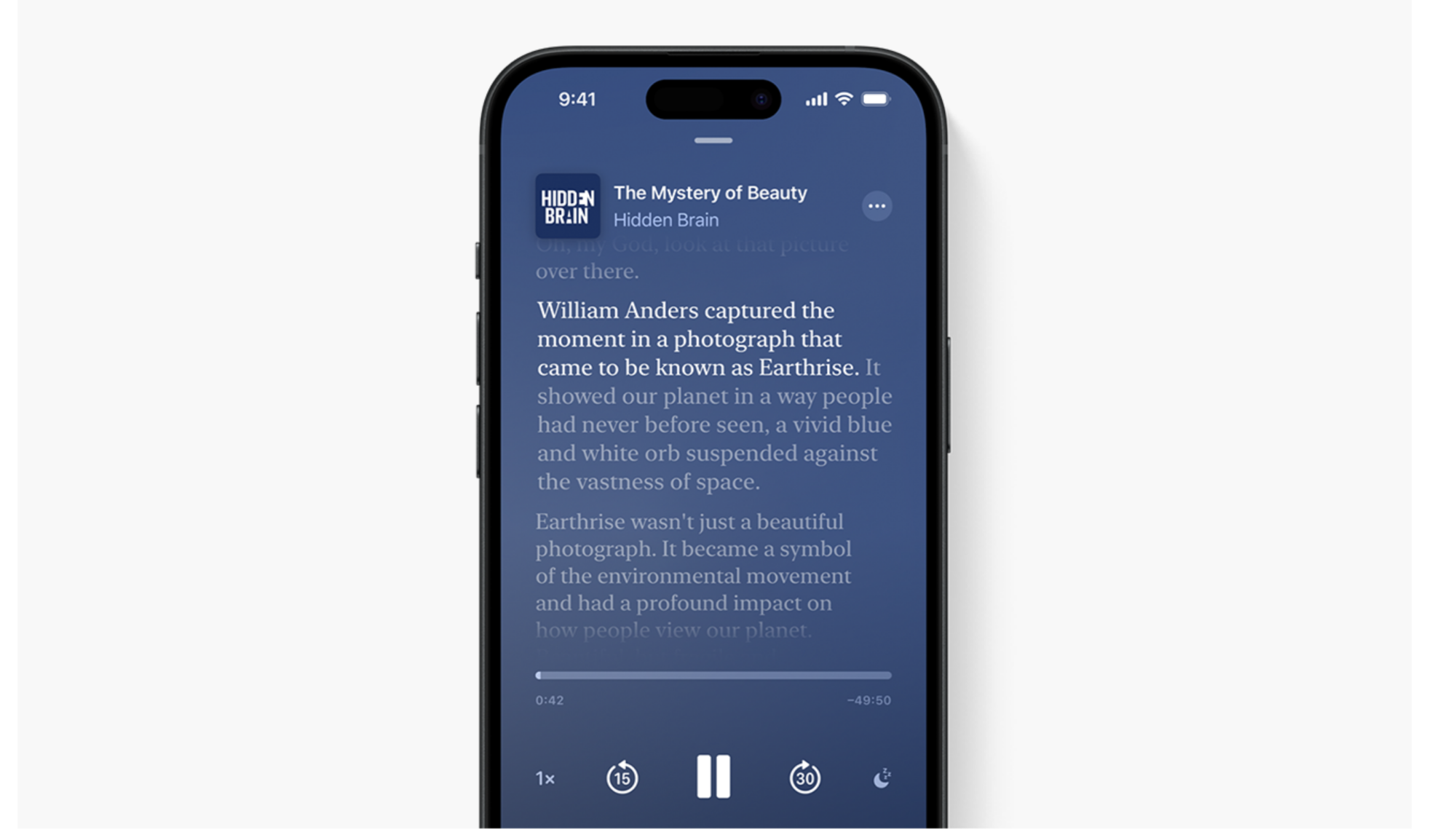 Transcripciones con Apple Podcasts