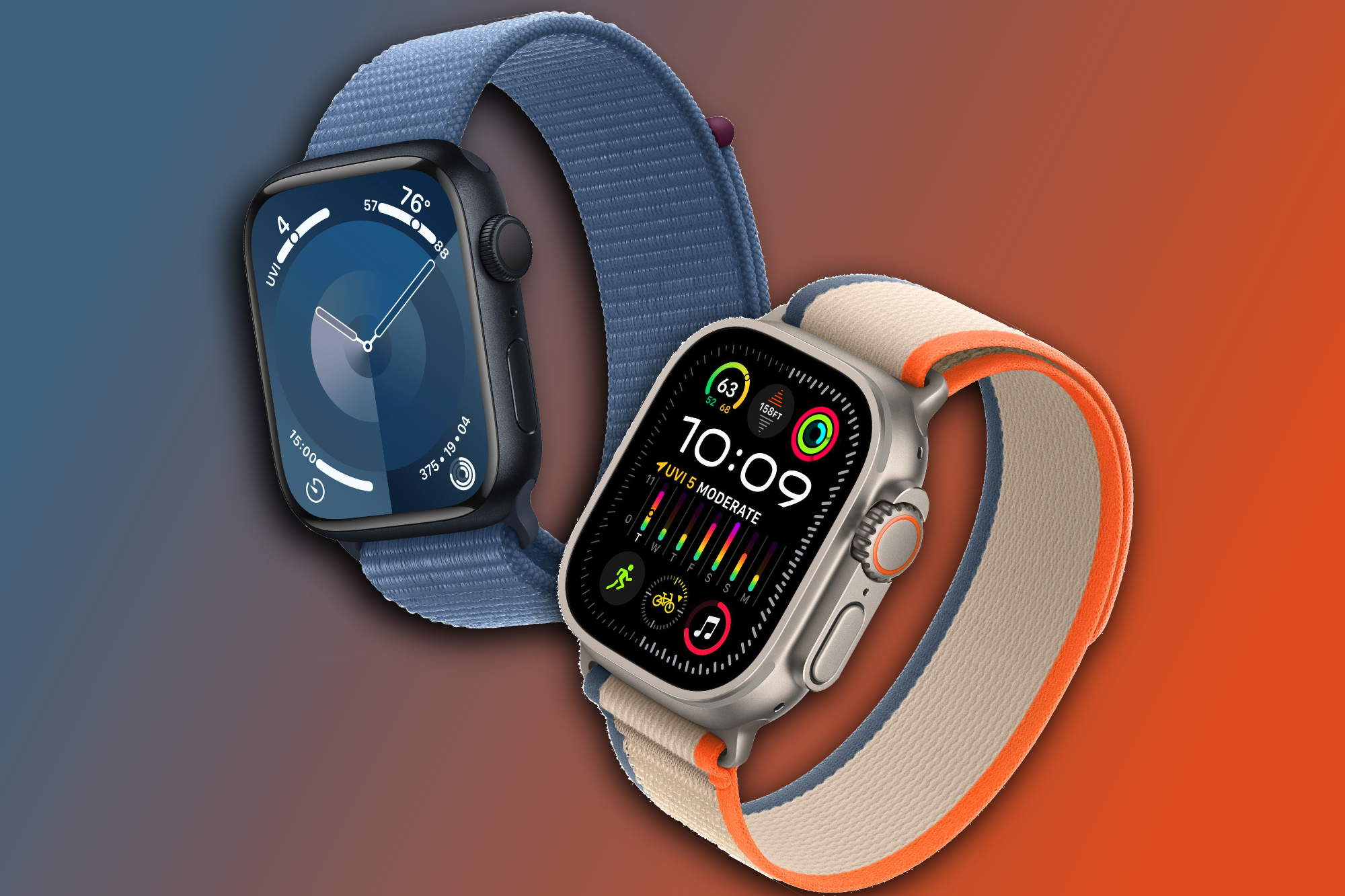 Renders of the Apple Watch Series 9 and Apple Watch Ultra 2