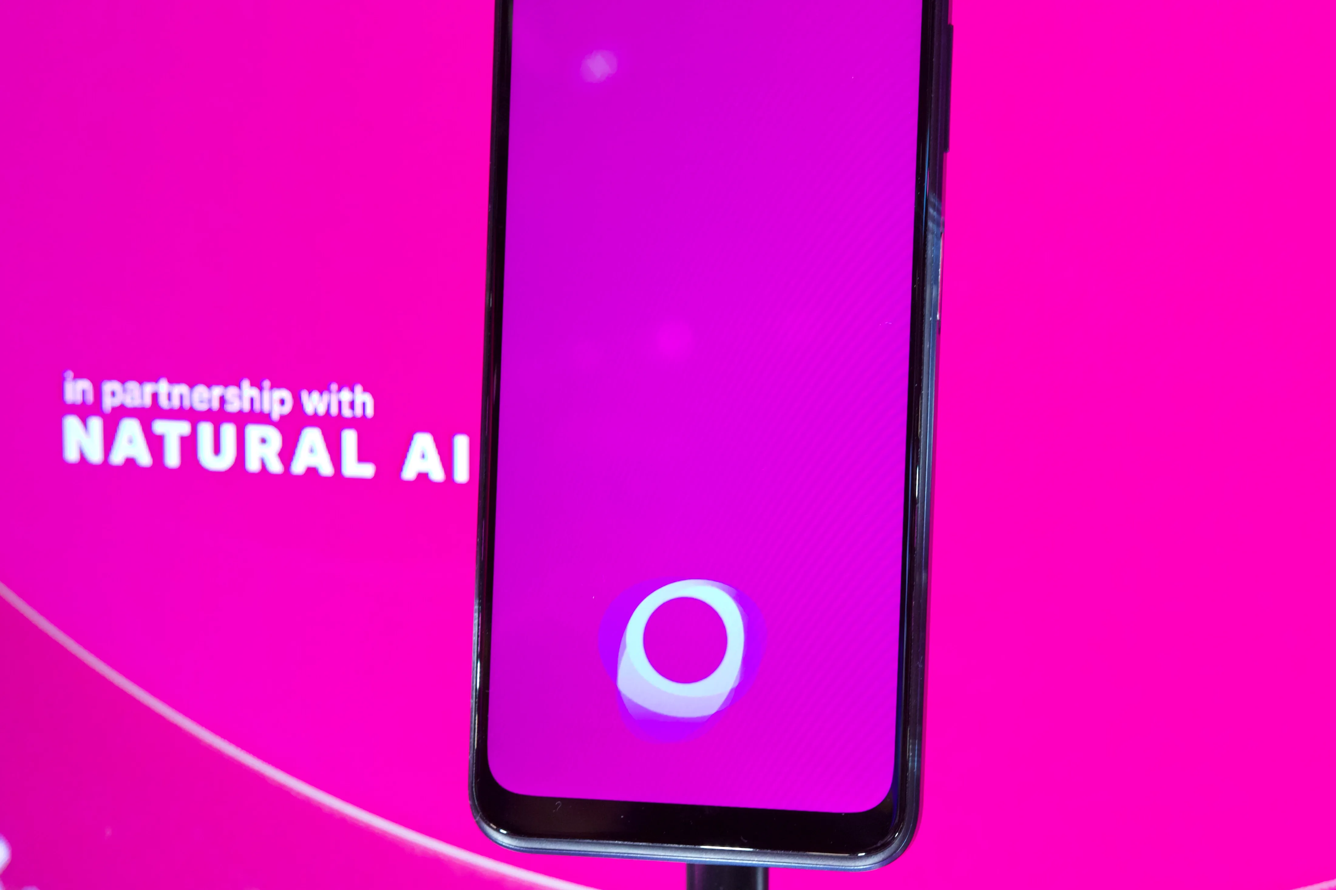 The T Phone running Brain.ai software at MWC 2024