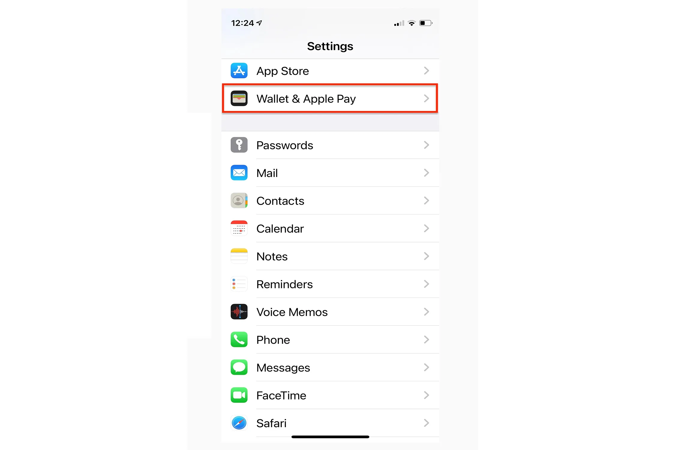 Impostazioni e controllo Apple Wallet su iPhone