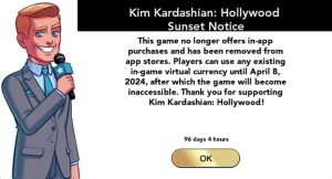 Encerramento de Kim Kardashian Hollywood