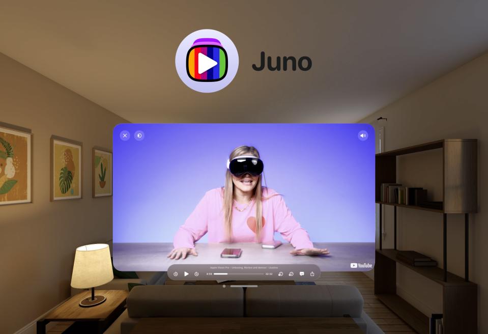 Juno: Aplicativo não oficial do YouTube do desenvolvedor Christian Selig para Apple Vision Pro