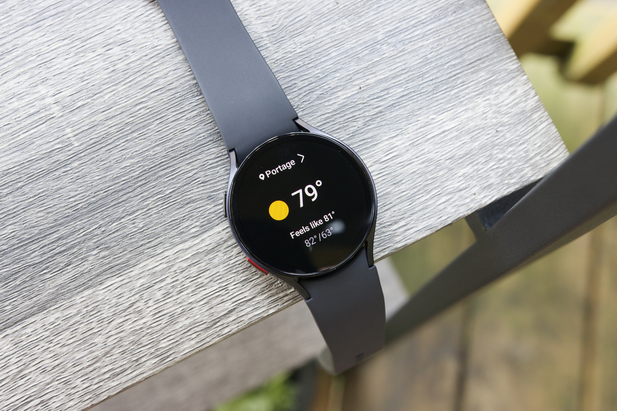 Widget de tempo no Samsung Galaxy Watch 6.