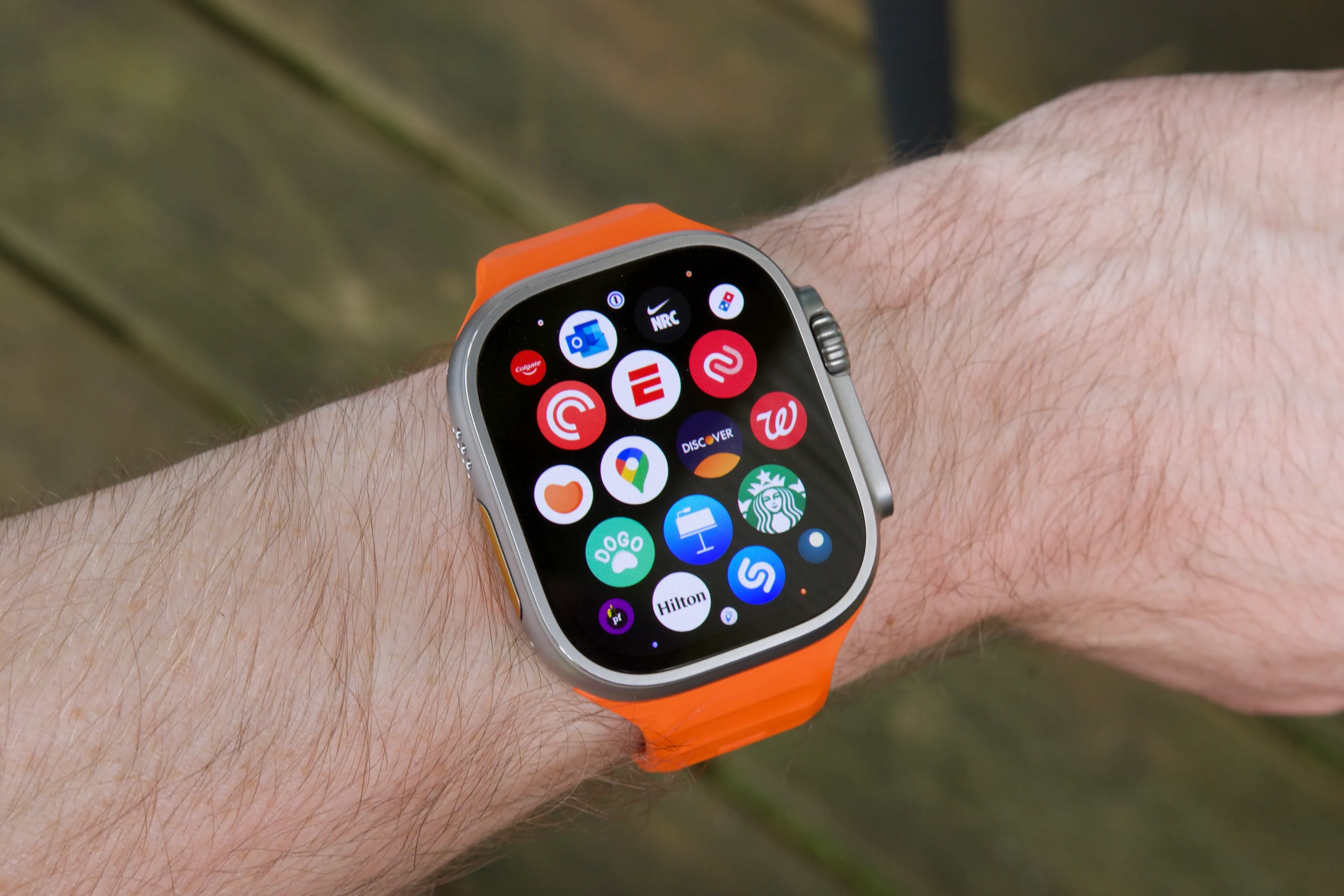 Tela de aplicativos no Apple Watch Ultra