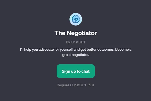 The Negotiator GPT.