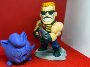 Duke Nukem and Jigglypuff 3D printed models