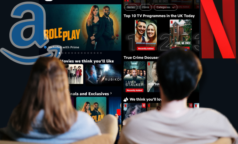 Aplicaciones de Netflix y Amazon Prime Video