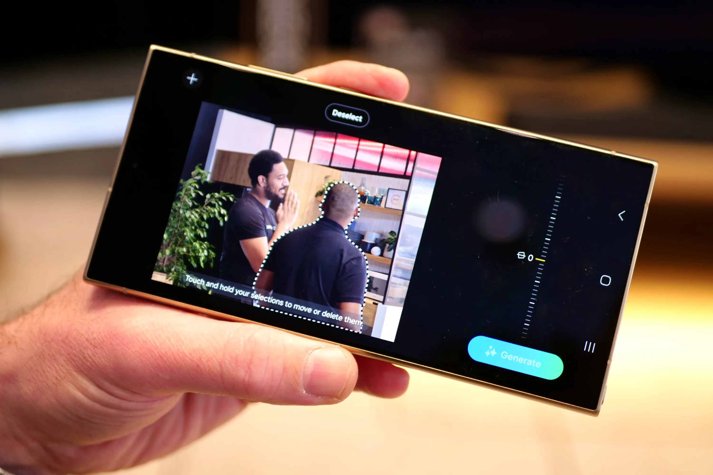 Editando uma foto no Samsung Galaxy S24 Ultra usando o kit de ferramentas de IA