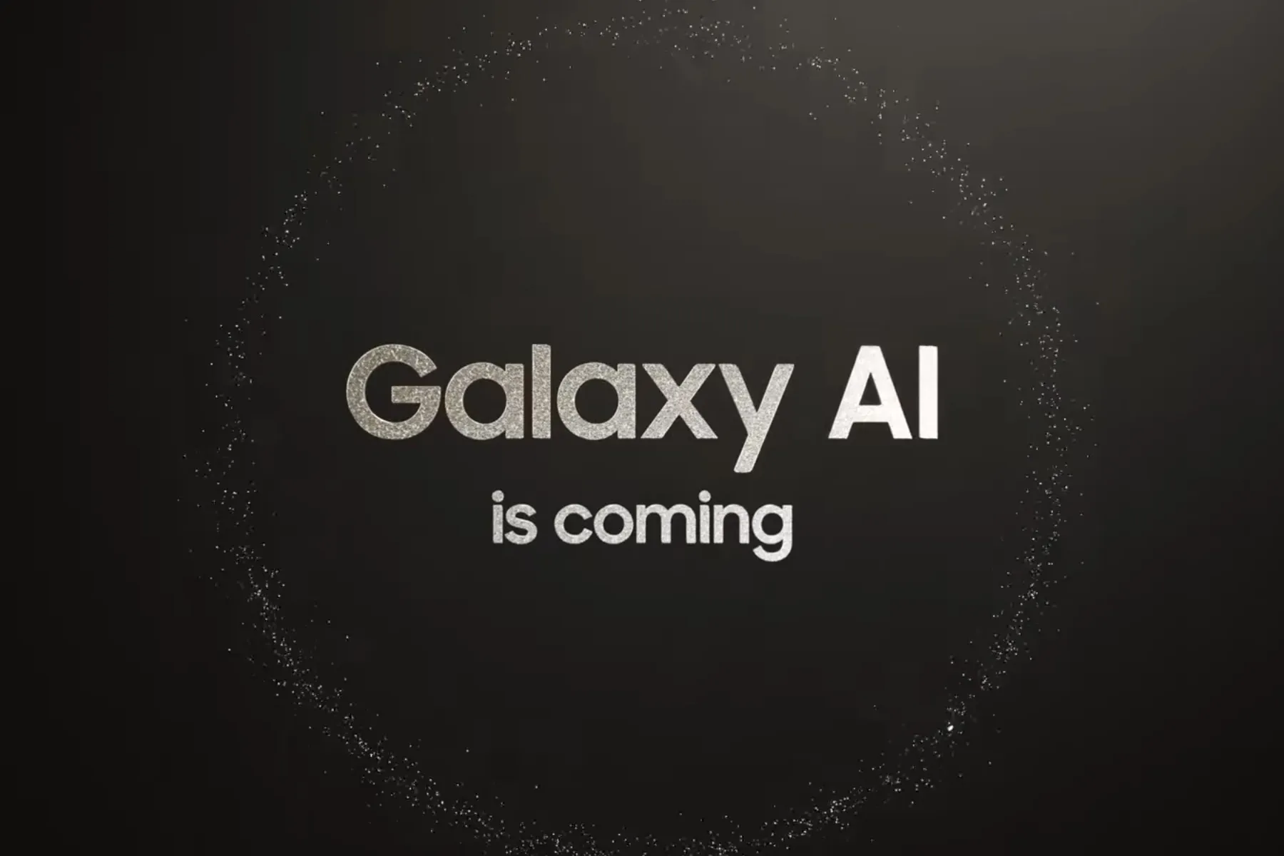 Teaser per Galaxy AI di Samsung.