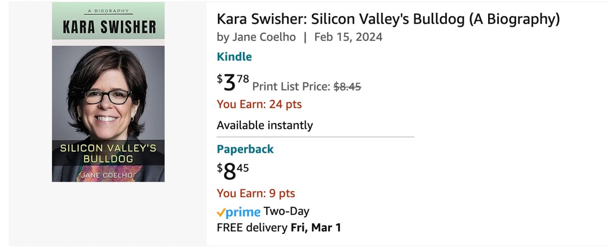 un libro su Kara Swisher su Amazon