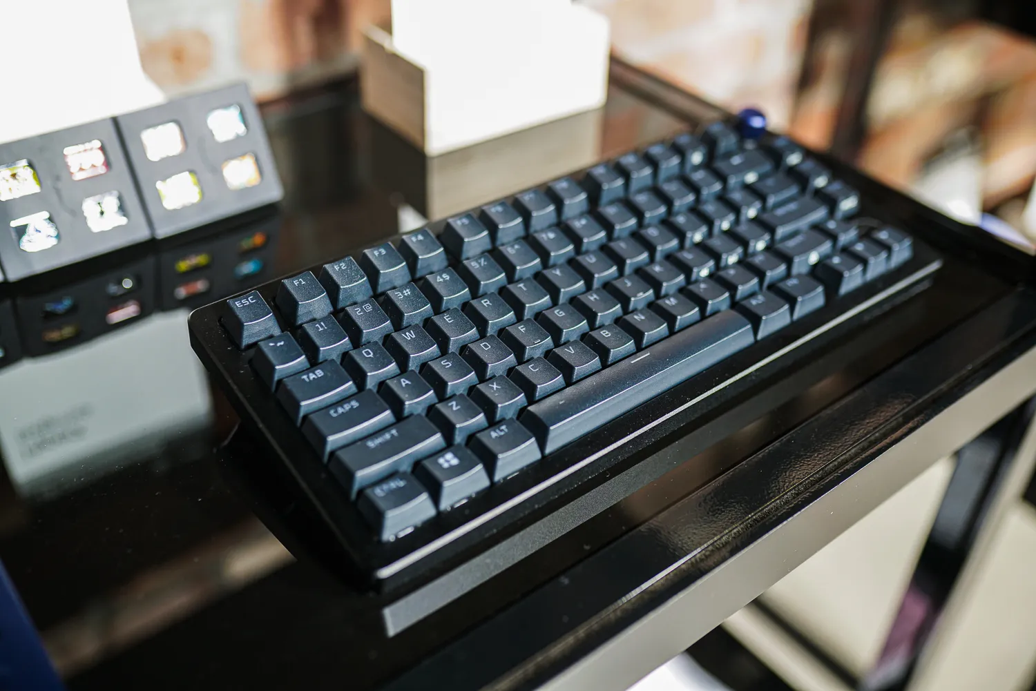 The HyperX Alloy Rise keyboard with a black shell