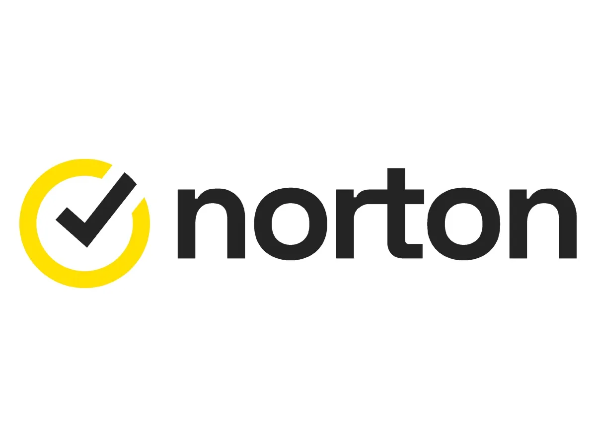 Norton Antivirus的标志在白色背景上。