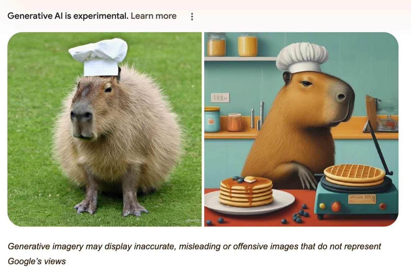 Capybara in a chef’s hat prompt