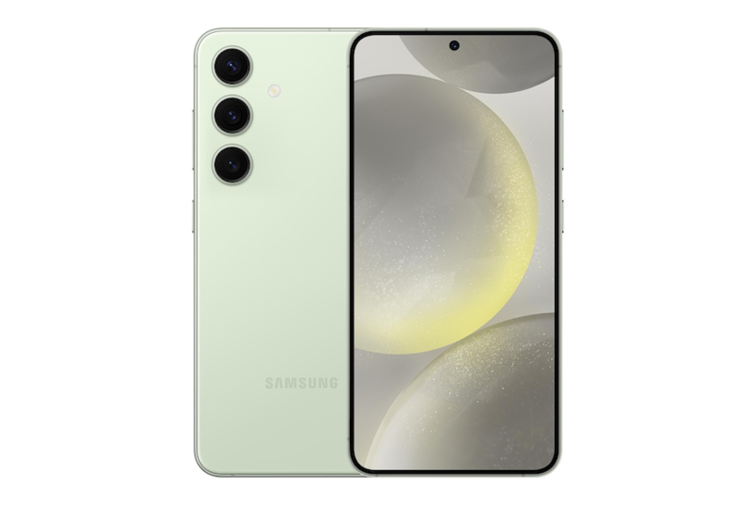 Un render del Samsung Galaxy S24 in verde.