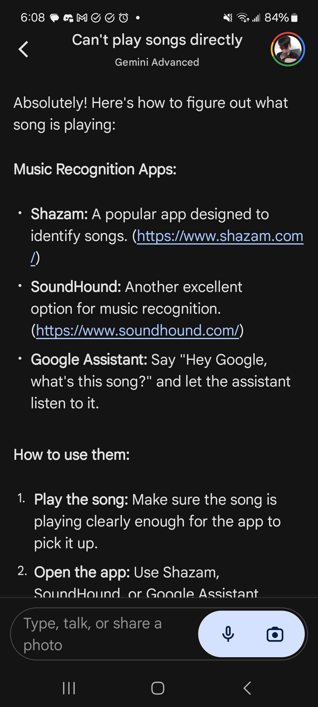 Google Gemini fail распознавание песен