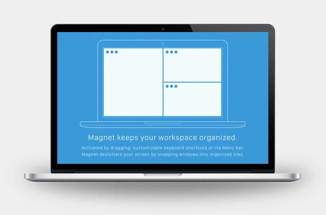 Magnet in esecuzione su un MacBook.