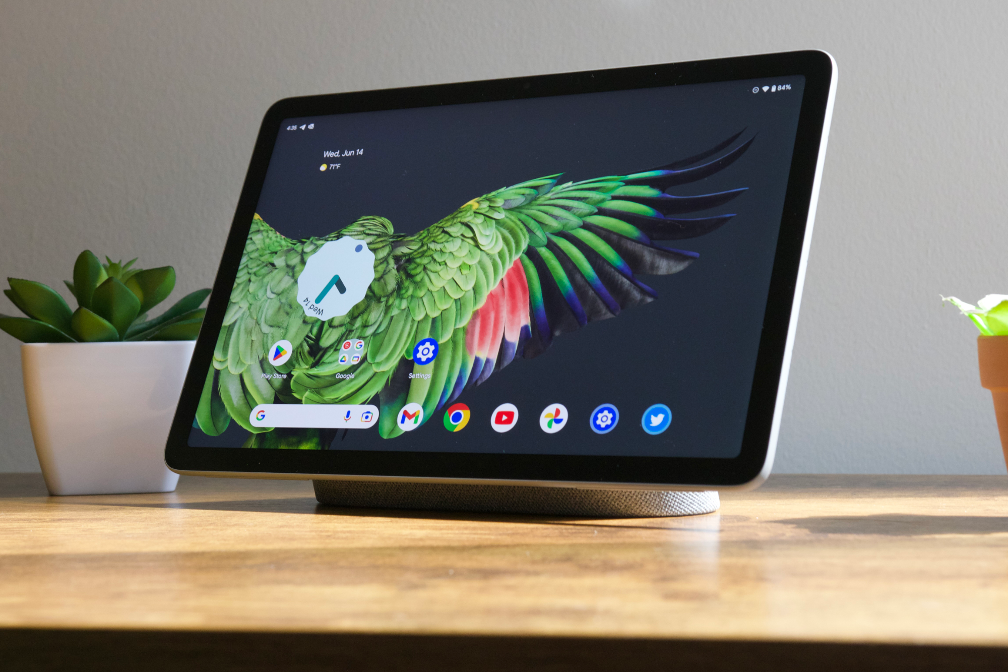 Google Pixel Tablet on its charging dock