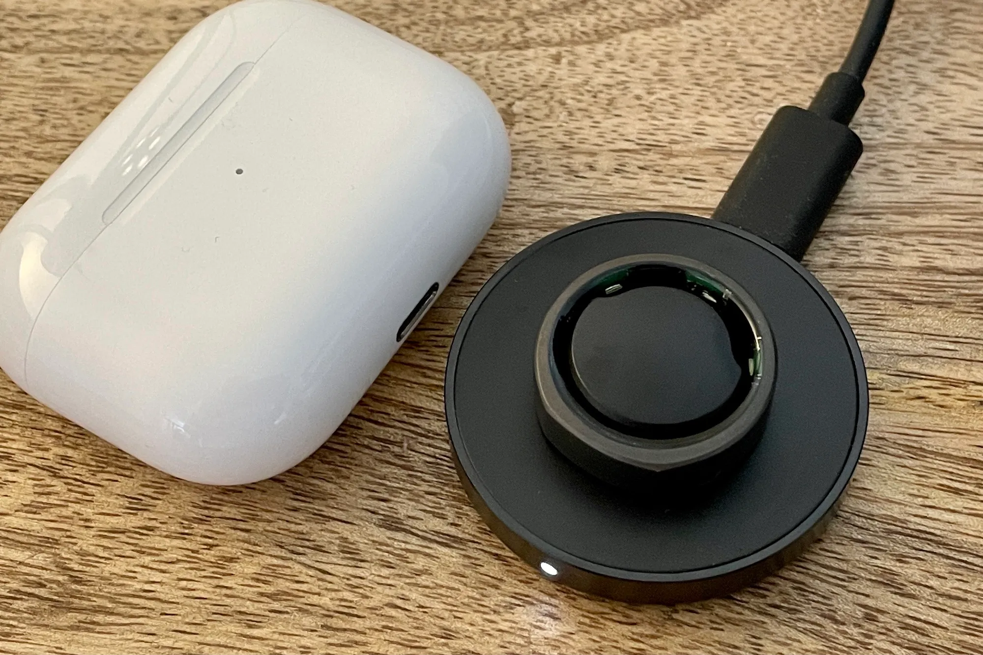 Oura Ring on charger