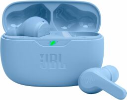 JBL Vibe Beam Earbuds with Charging Case in Blue Colorway