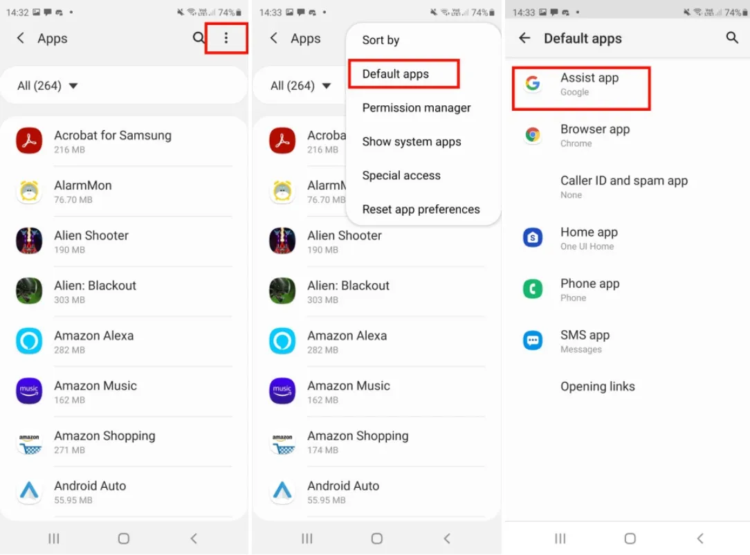 Modifying Google Assistant settings