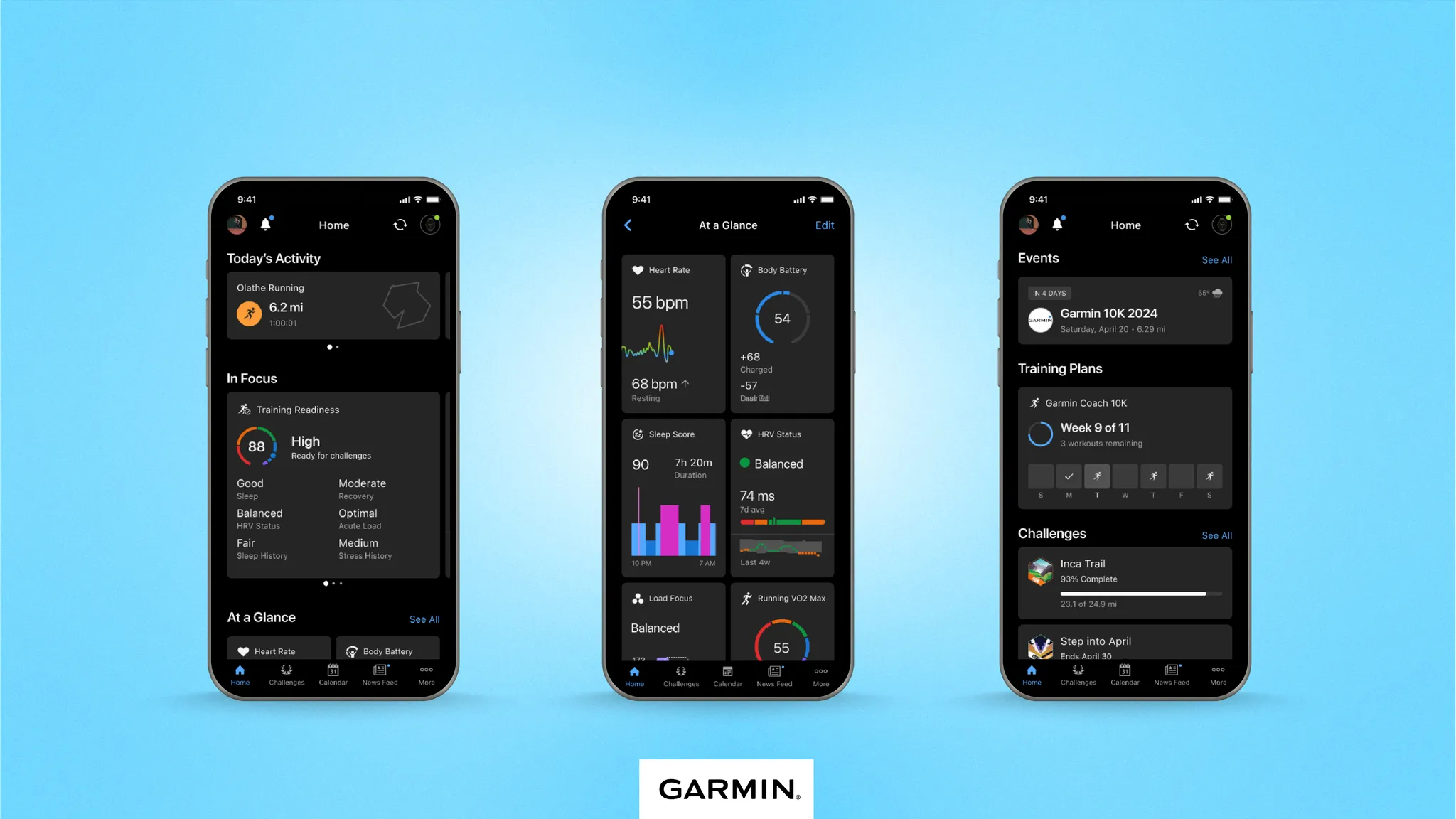 Новый дизайн приложения Garmin Connect.